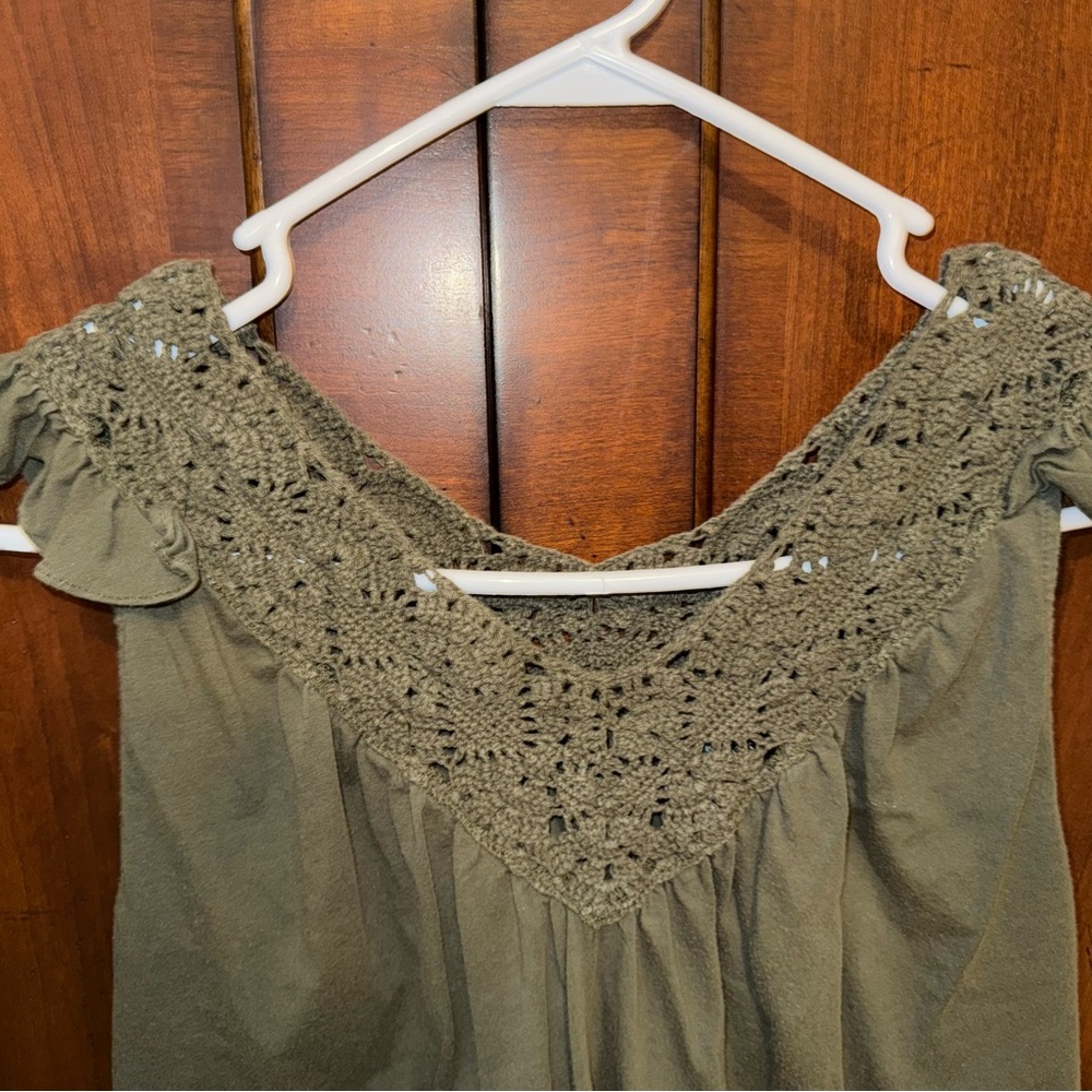 Lauren Ralph Lauren Olive Green Women's Blouse - Picture 2 of 4